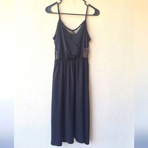 Forever 21 Black Midi V Neck Adjustable Strap Women's Dress Size XS NWT